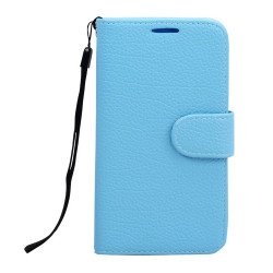 Samsung Galaxy S6 Classic Flip Leather Wallet Case with Strap (Blue) Samsung Galaxy S6 Classic Flip Leather Wallet Case with Strap (Blue)